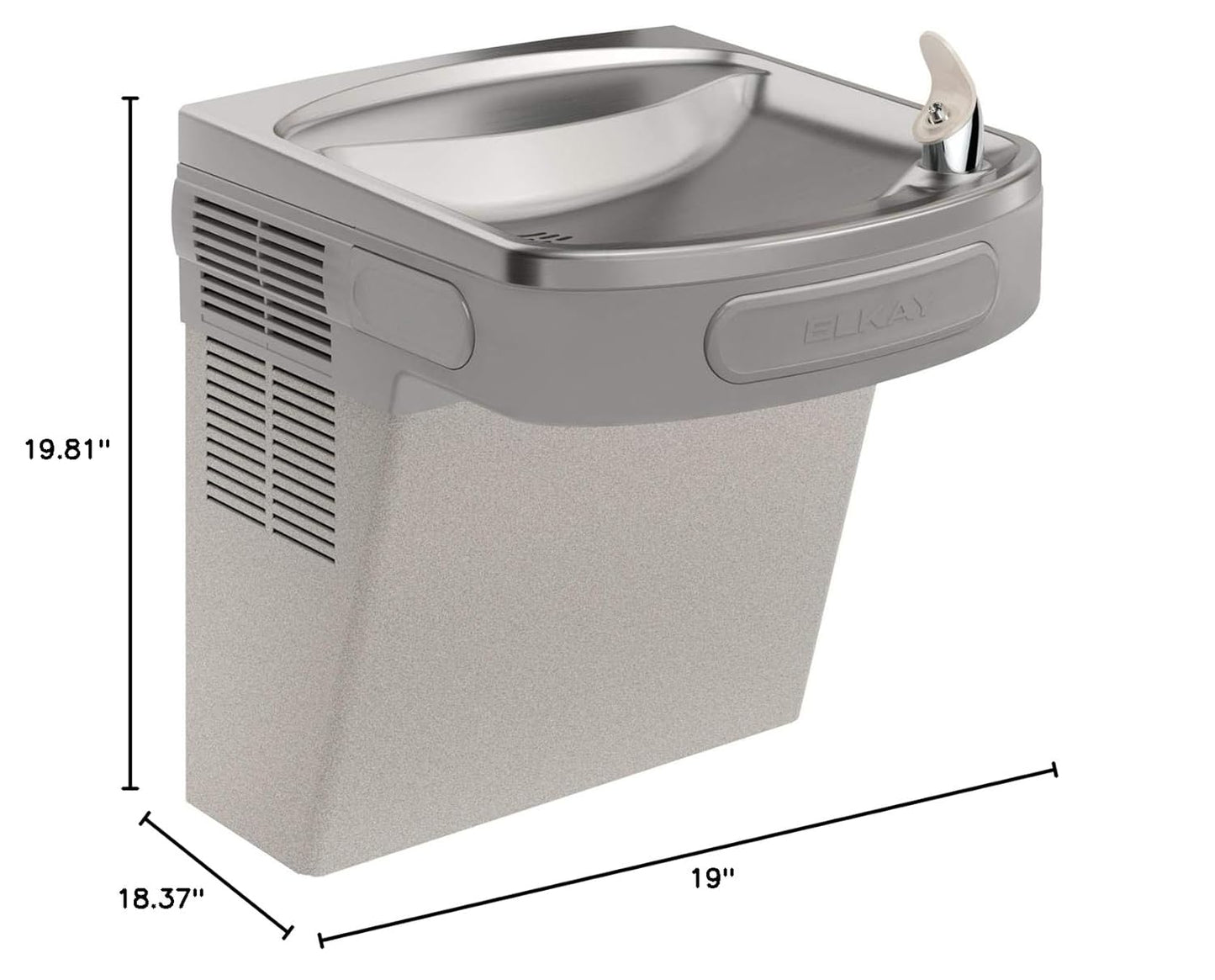 Elkay Cooler Wall Mount ADA Non-Filtered Non-Refrigerated Light Gray Granite