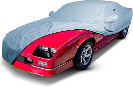 iCarCover Custom Car Cover Compatible with Camaro 1982-1992, Waterproof All-Weather Rain Snow UV Sun Protector Full Exterior Indoor Outdoor Car Covers, 1-Tone (Solid Gray)