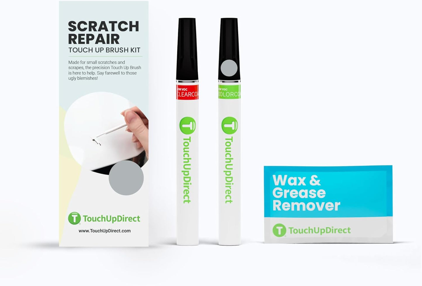 TouchUpDirect 1J9 Celestial Silver Metallic Compatible with Toyota Exact Match Scratch Repair Touch Up Paint - Brush Kit