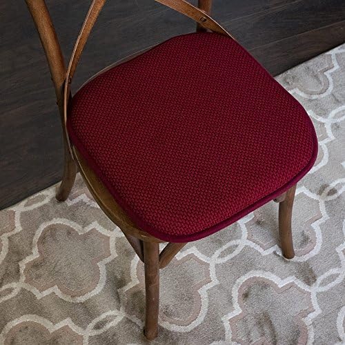 Sweet Home Collection Memory Foam Chair Cushion Honeycomb Pattern Solid Color - Image 5