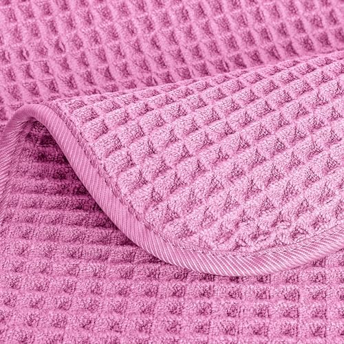 POLYTE 430 GSM Poly Blend Microfiber Waffle Wash Cloth Face Towel, 13x13 in - Image 4