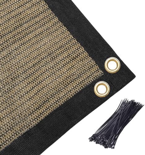 Amagenix 90% Shade Fabric 12'X 20' Mocha Sun Shade Cloth - Image 6