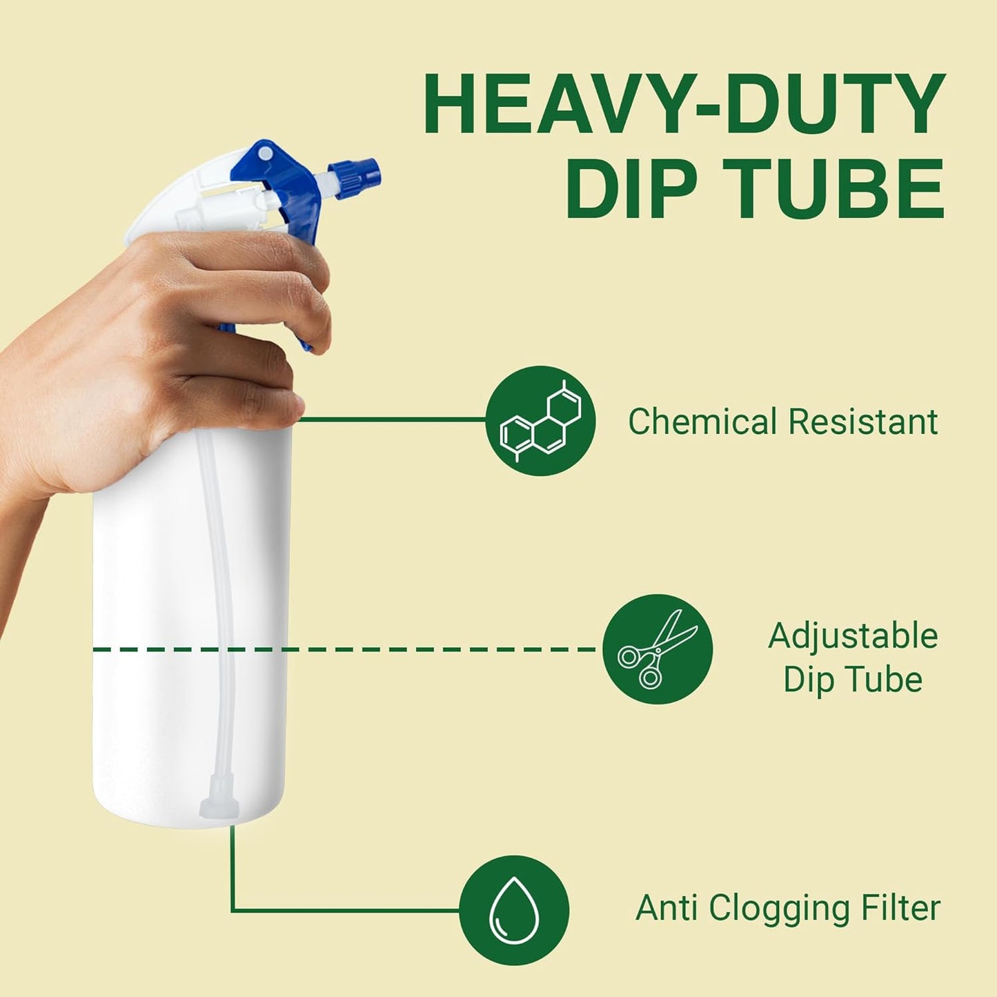 Spray Bottle Nozzle Replacement, Bottle Tops Only - Sprayer Nozzle Triggers for Heavy Duty, Commercial, Home Cleaning Solutions - Fits 8,16,24,32 oz Plastic & Glass Bottles, Blue 13 pack