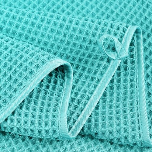 POLYTE 430 GSM Poly Blend Microfiber Quick Dry Waffle Bath Towel, 30x60 in - Image 4