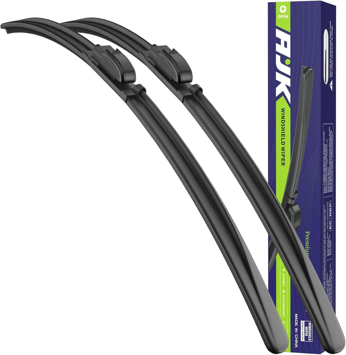 AJK Front Windshield Wiper for Hyundai Elantra 2011 2012 2013 2014 2015 2016, Original Equipment Window Wipers Blades, Conventional, Vehicle Specific Fit, Pack of 2