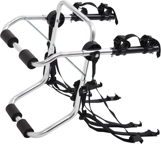 Rockland Aluminum 2-Bike Rack, 70 lbs Capacity, Lightweight Trunk Mount Bike Rack with Hooks and Loops, Fits 2" Receiver for Cars SUVs Minivans