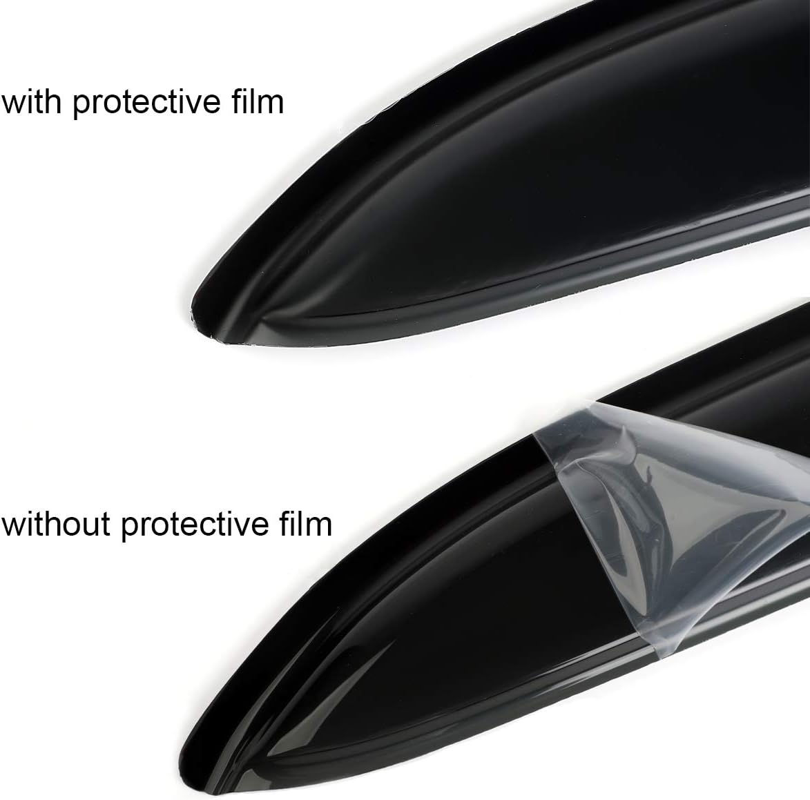 Side Window Visor Vent Deflectors,4pcs Out-Channel Tape On Dark Smoke Sun Rain Guards fit for 2010-2016 Buick LaCrosse 94215