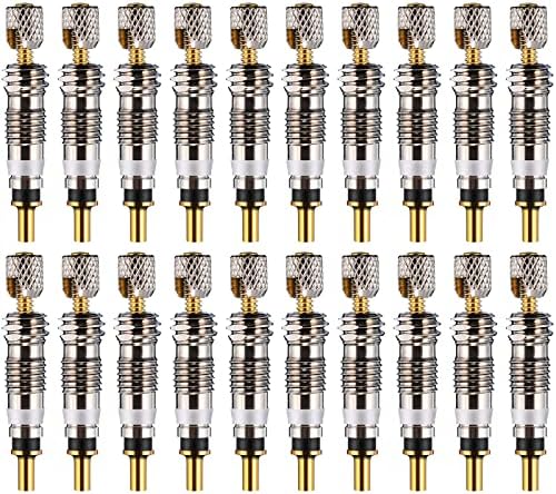 20 Pieces Presta Valve Core Replacement, Brass Tubeless by Boao