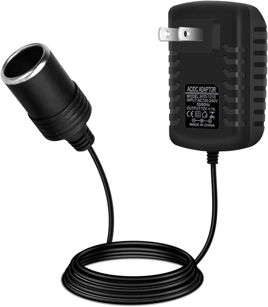 inShareplus 12V 1A 12W AC to DC Converter, 12 Volt Cigarette Lighter Adapter, AC 100~240V to DC 12V Car Lighter Adapter to Wall Outlet Adapter, 12V Power Supply for Car Devices (MP3, Fan, Dash Cam)