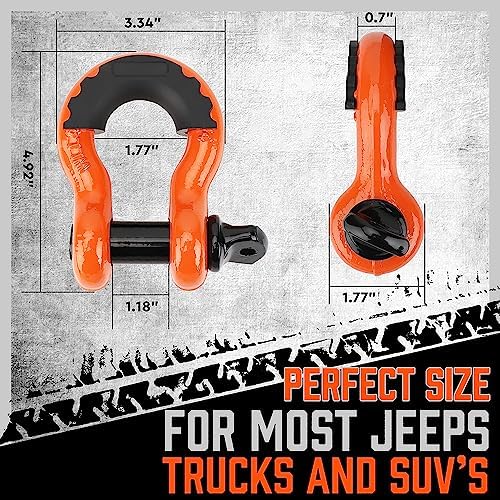 HORUSDY Nylon Heavy Duty Tow Strap Recovery Strap - Image 3