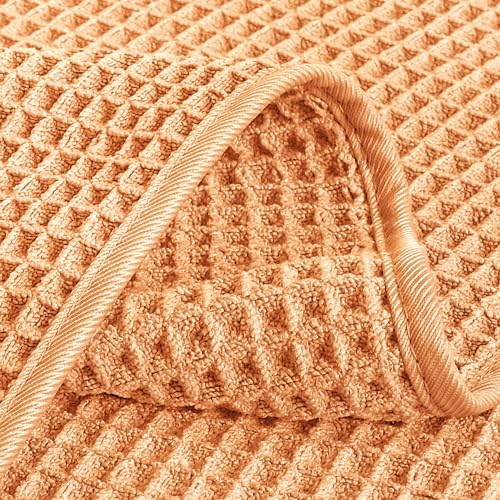 POLYTE 430 GSM Poly Blend Microfiber Waffle Wash Cloth Face Towel, 13x13 in - Image 3