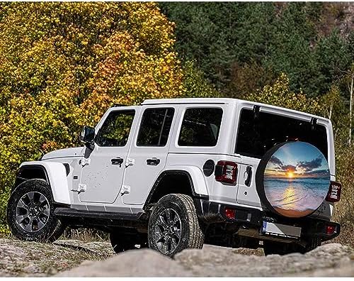 Beautiful Cloudscape Spare Tire Cover Sea Waves Beach Sunrise Sunlight Sky - Image 6