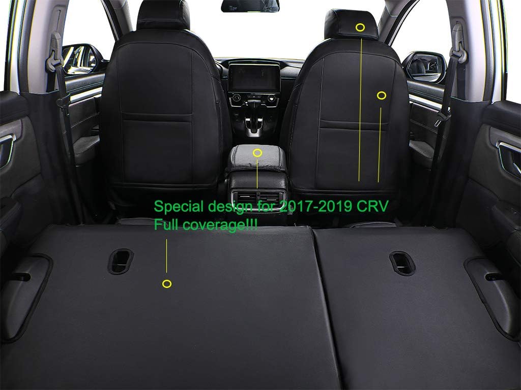 EKR Accord Car Seat Covers for Honda Accord 2023 2024 2025 LX(Rear Row W/Solid Backrest) Leather Car Seat Covers,Waterproof Car Seat Protectors,Trucks Seat Covers Full Set(Black)