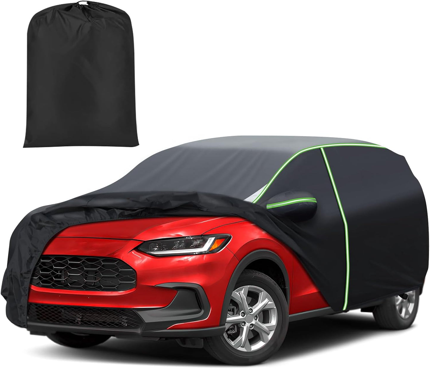 Mixsuper Liner Car Cover for Honda HR-V 1998-2026, 7 Layers Waterproof Car Cover Accessories for HRV with Zipper Door, Windproof Straps, Reflective Strips, Anti-UV, All Weather