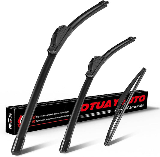 OTUAYAUTO Premium Windshield Wiper Blades - Replacement for Toyota Highlander 08-19, Lexus GX460 11-21, All-Weather Performance, Front and Rear Wiper Blades, U Hook - 26"+20"+12" (Pack of 3)
