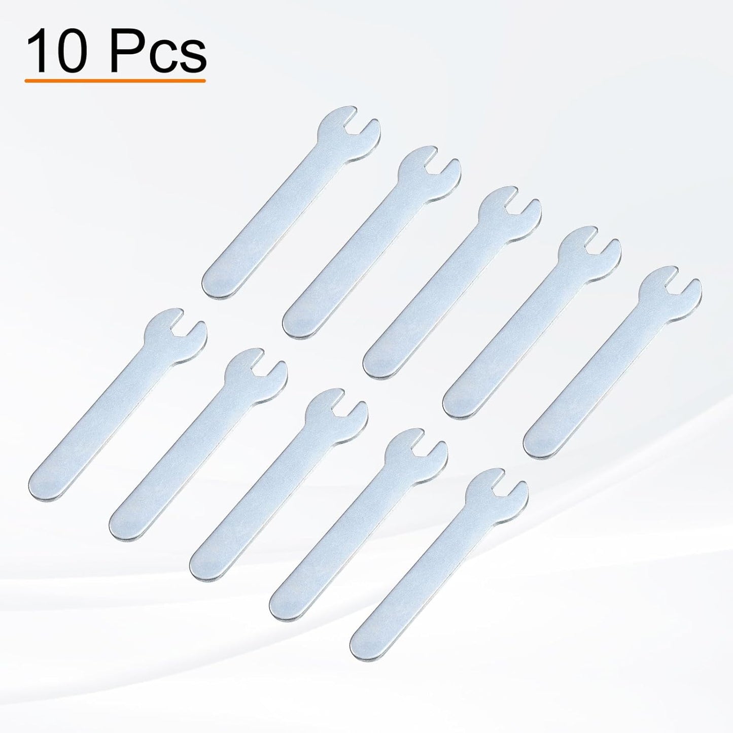 HARFINGTON 10pcs Small Wrench 5x66x1.5mm Metric U-Shaped Single Open Ended Spanner Super Thin Flat Head Galvanizing Wrench for Automotive Repair Furniture Assembly