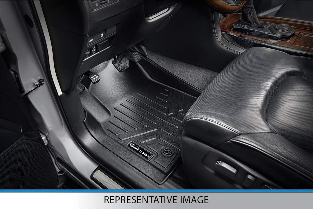 SMARTLINER Custom Fit Floor Mats 2 Row Liner Set for 2017-2023 Mercedes-Benz AMG C 43