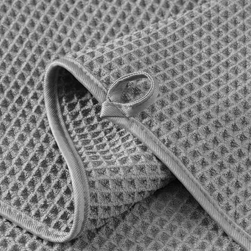MICROFI Microfiber Waffle Face Towels, 2 Pieces, Fast Drying, Lint Free 430 GSM - Image 3