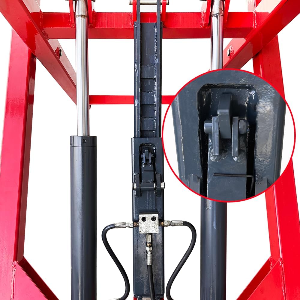 Portable Mid Rise Scissor Lift 6000LBS Lifting Capacity AK-X66 MAX. Lifting Height 48" Scissor Car Lift Scissor Jack for Home Garage and Shop
