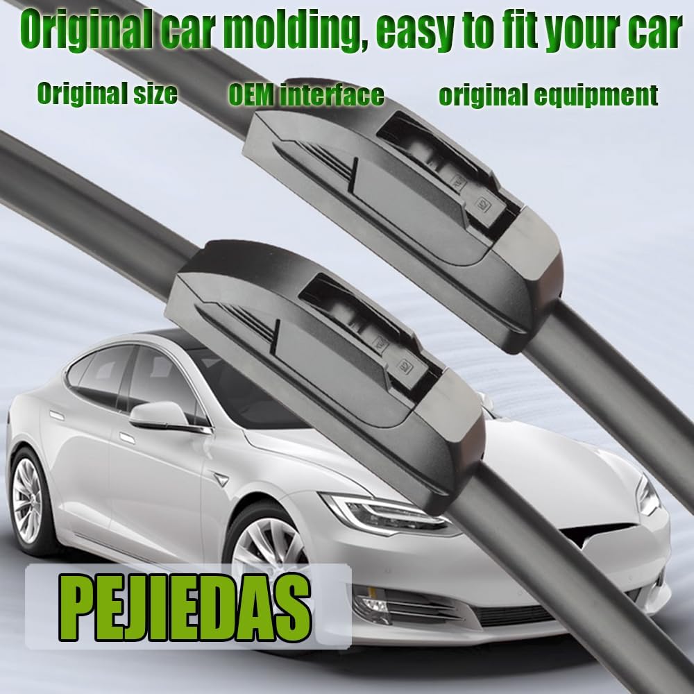OEM Quality Front Wiper Blades, Replacement for 2007-2017 Jeep Patriot/2005-2013 Chevrolet Corvette, OE Original Style (21 Inch + 21 Inch Front Wiper Blades)
