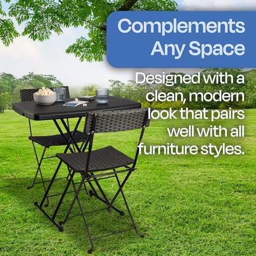 Lavish Home Indoor & Outdoor Portable Folding Table - Image 5