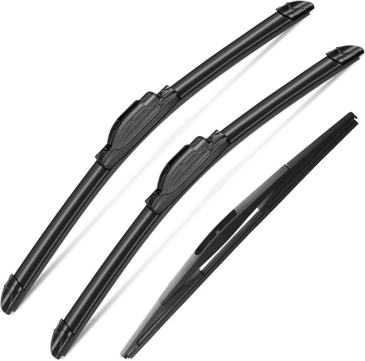 3Pcs Windshield Wiper Blades for 2017-2021 2022 Honda CRV CR-V, Original Equipment Automotive Replacement Windshield Wiper Blades for My Car- 26"/17"/12B" (Pack of 3) J- HOOK