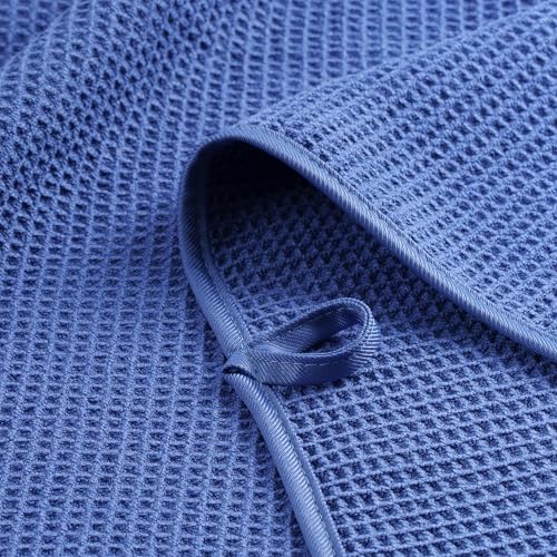 POLYTE 380 GSM Poly Blend Microfiber Quick Dry Waffle Bath Towel, 30x60 in - Image 3