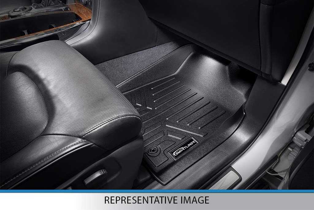 SMARTLINER Custom Fit Floor Mats 2 Row Liner Set for 2017-2023 Mercedes-Benz AMG C 43