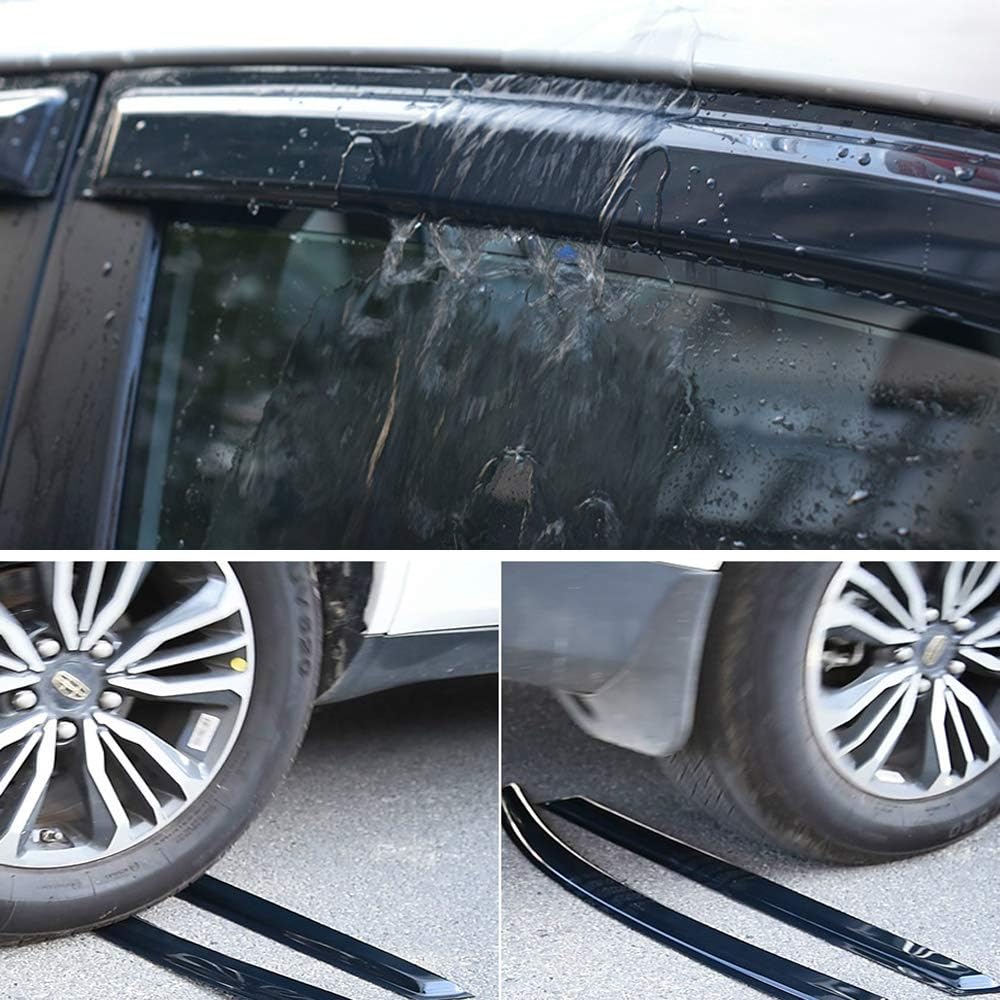 94819 Side Window Wind Deflector,4pc Outside Mount Style Nice Sun Rain Guards Set,Window Visor fit for 2002-2010 Ford Explorer & Mercury Mountaineer, 2003-2005 Lincoln Aviator