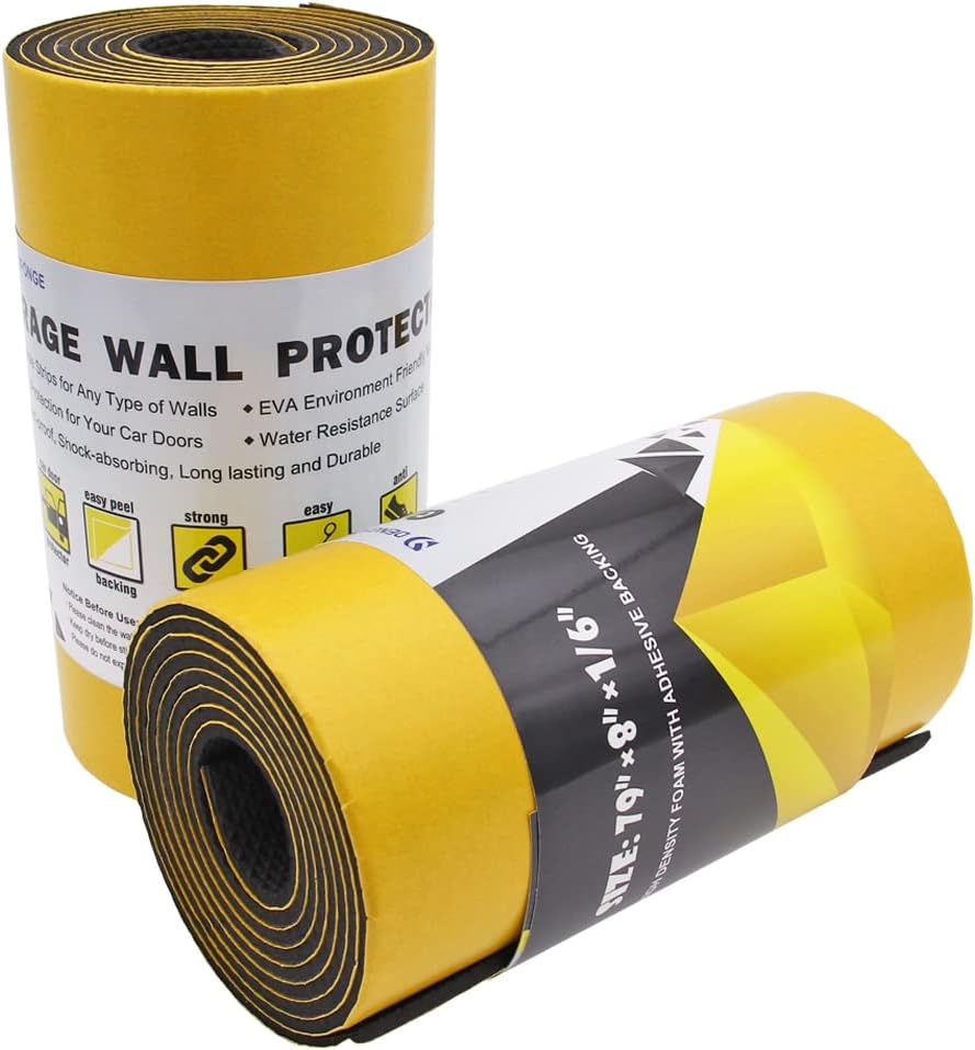 Car Door Protector Bump Body Guard,2 Pack 79"x 8"x 1/6" Foam Garage Wall Protector Waterproof Foam Protector Protecting Your Car Doors