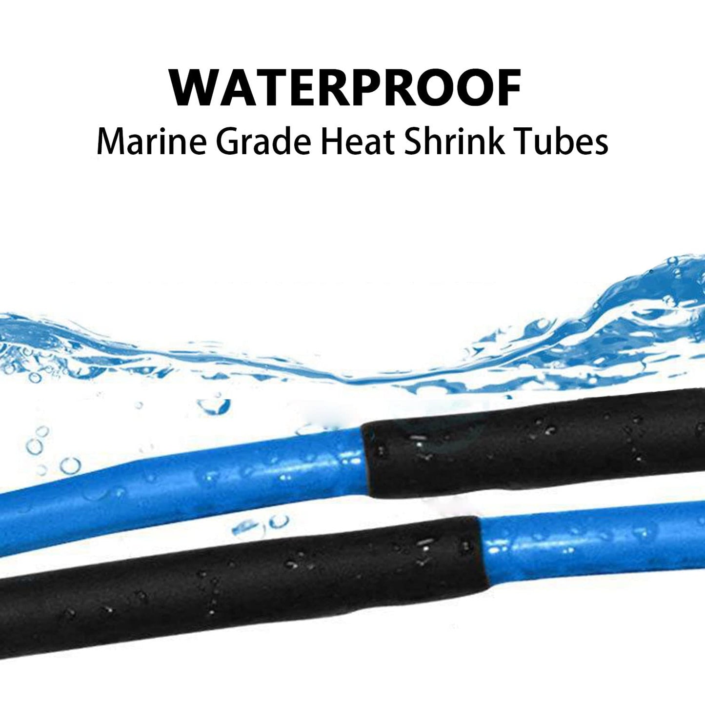 3:1 Ratio Heat Shrink Tubing Roll Adhesive Lined Industrial Marine Grade Dual Wall Heat Shrink Tube Waterproof and Sealed Black (3/4 inches(19.1 mm), 10 Feet)