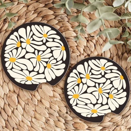 Ceramic Car Coasters – Absorbent Car Cup Holder Coaster Set - Image 7