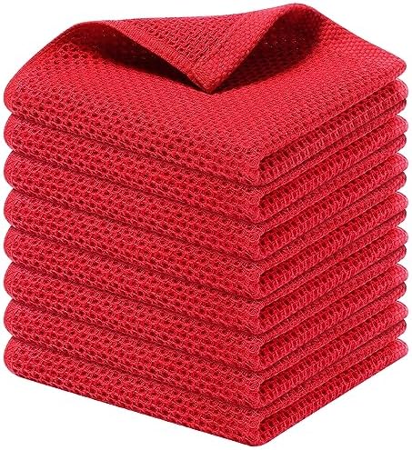 Kitinjoy 100% Cotton Waffle 8-Pack Kitchen Towels by Kitinjoy