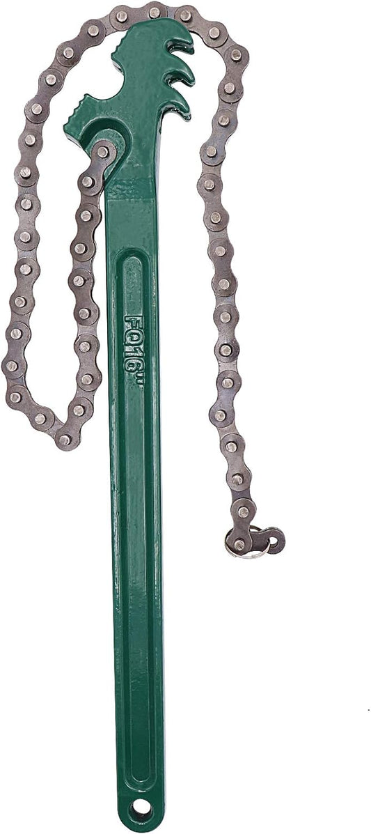 16 Inch Heavy Duty Reversible Chain Wrench for 1.5" to 7.5" Diameter Oil & Fuel Filter