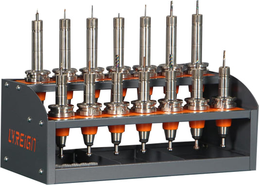 CNC Tool Rack for Workshop Storehouse Airplane Car Furniture Make, CNC Tool Holder on Desktop Placed, CNC Tool Storage Rack Placed on The Desktop
