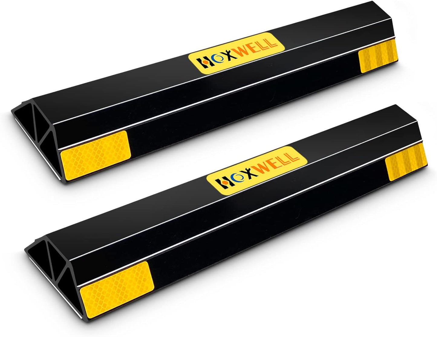 (New Updated 18" 2 Packs Heavy Duty Parking Stopper for Garage, Parking Gadgets Protects Car, Parking Aid Easy to Install 2 PCS, 18" L x 3.7" W x 1.8" H