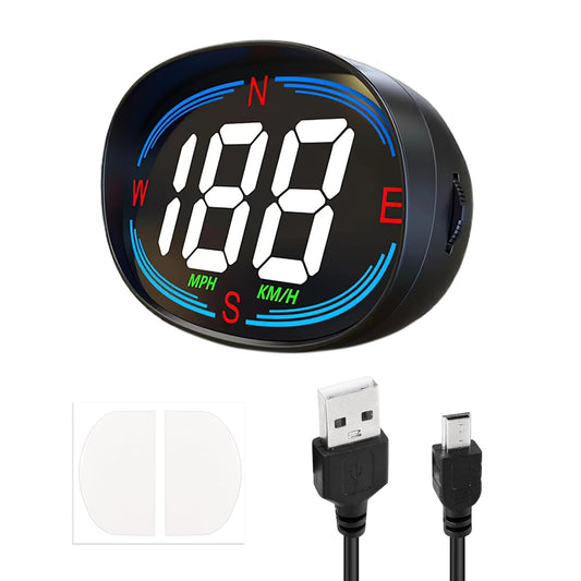 GPS Digital Speedometer for Car MPH, Universal HUD Speed Meter with LED Large Font Head Up Display Car Accessories with USB Cable Plug Play for Truck Motor SUV Golf Cart All Vehicles (H2 Speedometer)