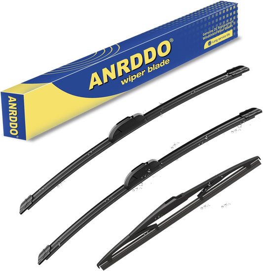 3 wipers Replacement For 2007 2008 2009 2010 2011 2012-2016 MAZDA CX9 CX-9 Original Equipment Replacement Windshield Wiper Blades Set 26"+17"+14" (Set of 3) J HOOK
