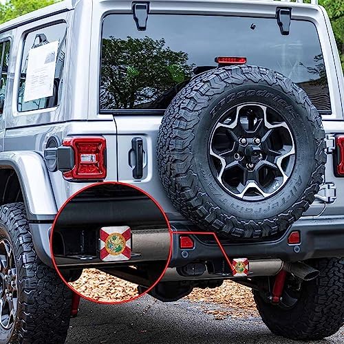 Hitch Receiver Cover Florida Flag, Grunge Florida State Flag 2" Compatible - Image 7