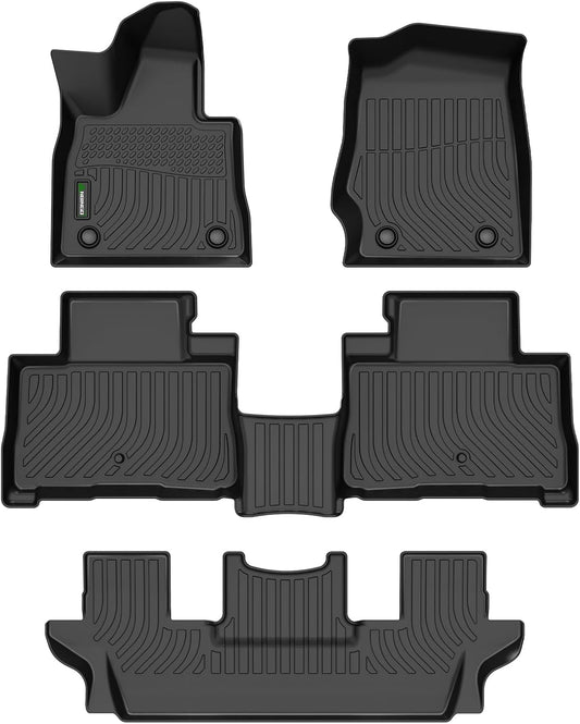ANBINGO®Floor Mats Fit for Lincoln Aviator 6 Seats 2020-2025 Floor Liner Waterproof All Weather Car Mats Custom Fit Lincoln Aviator Durable TPE Rubber Mat for 2020-2025 Lincoln Aviator Accessories