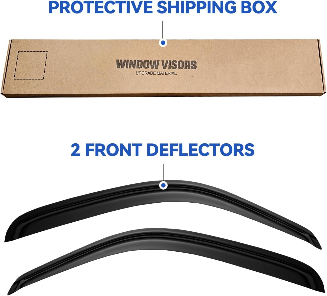 Window Visors Rain Guards for 1995-2004 Toyota Tacoma Regular Cab, Out-Channel Window Vent Wind Deflectors Visors Shades for 95-04 Tacoma Standard/Access Cab, 2PCS