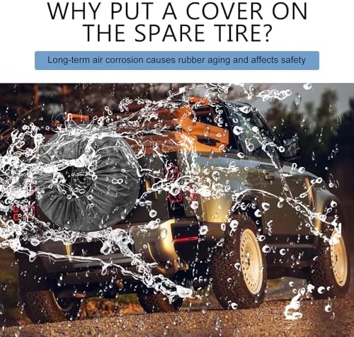 Car Spare Tire Cover, 190T Taffeta Sun and Water Proof Storage Bag - Image 6