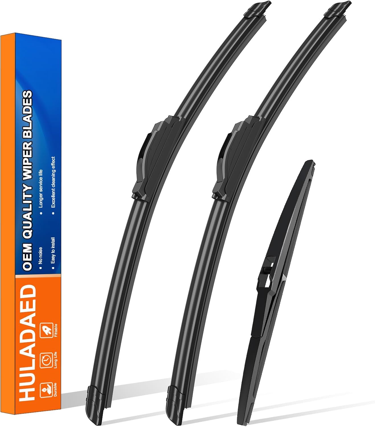 HULADAED® 22''+21''+11'' Windshield Wipers Replacement for Jeep Grand Cherokee 2021-2014,Silicone Front Rear Wiper blades for MY Car-All Weather & Quiet(3 PACK)
