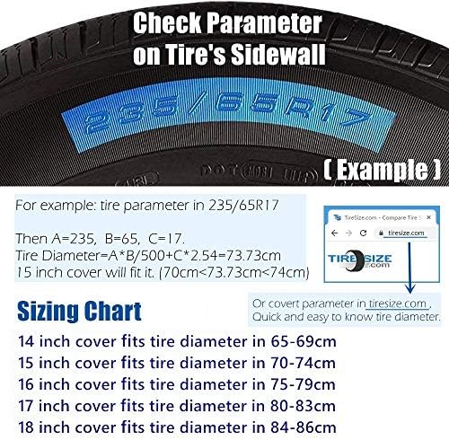 White Spare Tire Cover, Waterproof PVC Leather - Image 2
