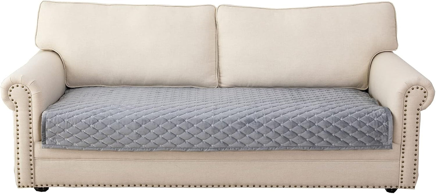 Eismodra Couch Cover,Sectional Couch Covers,Sofa Covers for 3 Cushion Couch,Anti-Slip Sofa Slipcovers for Dogs Cats Kids Loveseat Recliner L Shaped Armrest Backrest,Light Gray 43''x94''(Only 1 Piece)