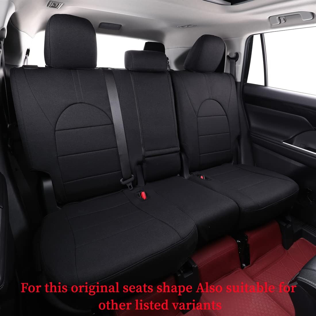 coverdream Camry Seat Covers Custom Fit for 2012-2017 Toyota Camry L, LE,XLE,Full Coverage Polyester Car Seat Protector (Full Set,Black)