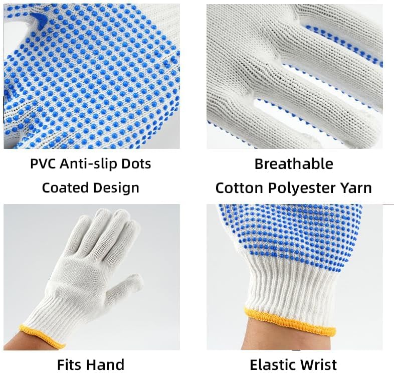 12 Pairs Cotton Work Gloves Bulk - Image 4