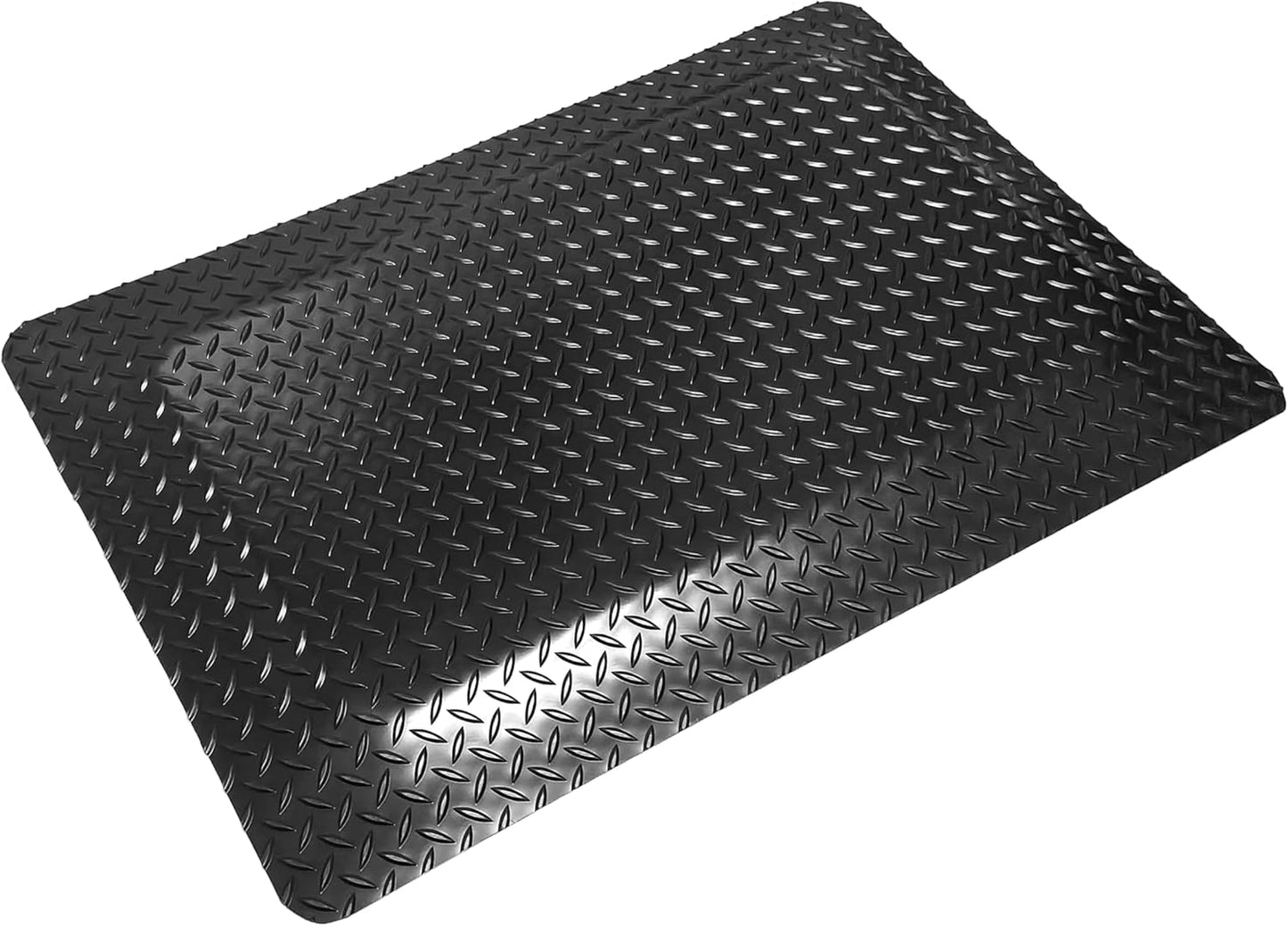 Rhino Mats, American Classic Diamond Anti-Fatigue Mats, Industrial Ergonomic Comfort Standing Mat for Work, Home, Garage, Office, Kitchen or Anywhere (Black 9/16" Thick, 2 FT. x 6 FT.)