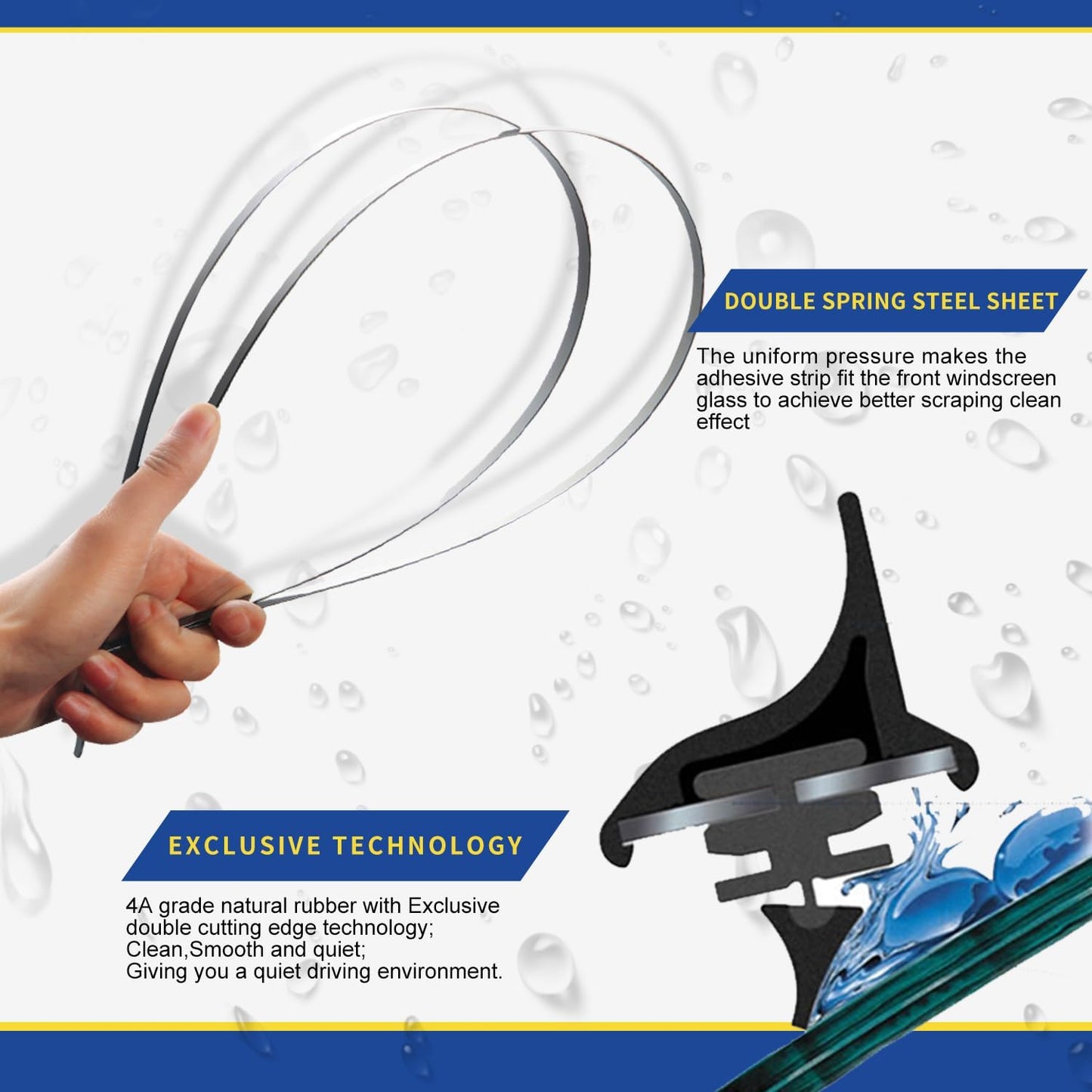 3 wipers Replacement for 2016-2020 2021 2022 Honda HRV HR-V, Windshield Wiper Blades Original Equipment Replacement - 26"/18"/10" (Set of 3) U/J HOOK