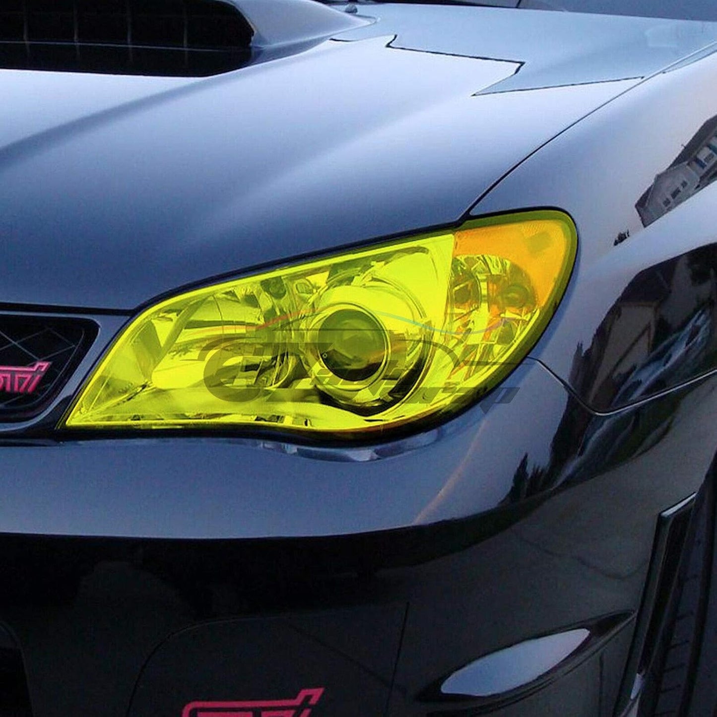 EZAUTO WRAP Free Tool Kit 12"x48" (1FT x 4FT) Glossy Medium Black Smoke Headlight Taillight Fog Light Side Marker Vinyl Tint Film Self Adhesive